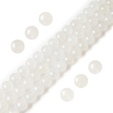 100pcs 10mm White Agate Beads Natural Gemstone Beads Round Loose Beads for Jewelry Making