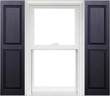 Homeside Raised Panel Vinyl Shutters (1 Pair)- 12 x 71-Black