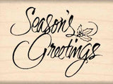 Stamps by Impression Seasons Greetings Christmas Rubber Stamp ST 0767a - 1.5 x 2 Block