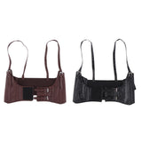 Zoomella Fashion Leather Steampunk Sexy Underbust Waist Belt Corset Brown