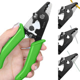 YEDEMC Three-Ports Fiber Optical Stripper Pliers Fiber Wire Strippers for FTTH Tools Optic Fiber Stripping Plier