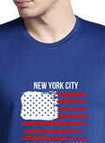 Adro Men'S Usa American Flag Printed Cotton T-Shirts (Rnr-M-Nww-Rb_Royal Blue_Xl)