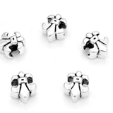 10pcs Fleur De Lis Iris Lily Large Hole Beads (4.5mm Hole) Antique Silver