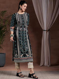 Libas Women'S Crepe Regular Kurta (29257_Black Black M