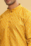 Be Active Men'S Cotton Regular Kurta (C-399-2_Yellow) Size-M
