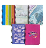 Aaddyy WiroSpiral NotebookA5 Size 14.8X21 Cm. 160 Pages, Natural White Bright Paper, Round Edges, Attractive Embossed Titles