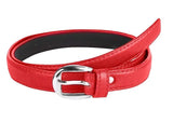 Bilanca Women Pu Leather Belt Adjustable Skinny Casual Belt Stylish Trendy Buckle Strap | 2 Cms (0.75) Wide | 42 Long | Waist 