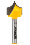 YONICO Groove Point Cutting Roundover Router Bit 5/16Inch Radius 1/4Inch Shank 13074q