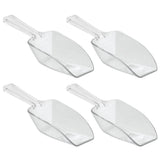 iDesign Large Plastic Scoop Measuring Cups - Set of 4, Pet Food, Coffee Grounds, Versatile Scoop, 2.25 x 1.25 x 6.5, 1/3 Cup, Cl