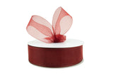 Ribbon Bazaar Plain Sheer Organza 1-1/2 Crimson 100yd 100% Nylon Ribbon