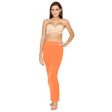 Zivame All Day Seamless Mermaid Saree Shapewear With Removable Drawcord For Women - Orange1 Orange S
