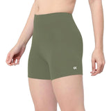 Xjarvis Lucia Shorts For Women Stretchable Yoga Shorts Soft Squat-Proof & Breathable Cycling Running For Skin Fit Tights & Gym Short (Olive M),Pack of 1 - Olive,,B0DZHCV124