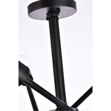 Living District Axel 6-Light Mid-Century Metal Flush Mount In Black