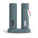 LARS NYSM Electric Salt and Pepper Grinder Set I Automatic Salt and Pepper Mills with Adjustable Ceramic Grinder I USB Rechargea