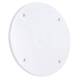 BELL PBC300WH Round Weatherproof Cover, Plastic, Blank, White, 4 in.