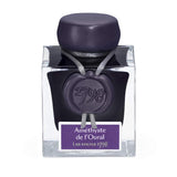J. Herbin 1798 Anniversary Inks - Silver Sheen 50 ml Bottled - Amethyste de LOural (Rich Deep Purple Ink)