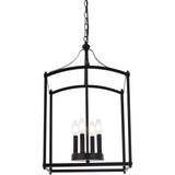 Living District Janet 4-Light Mid-Century Metal Pendant In Black