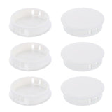 Tugermoola 6PCS Plastic Hole Plugs for Round Holes White Hole Plug Round Drill Door Screw Hole Plugs 1-3/4