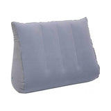 Merishopp Blow Up Cushion Wedge Pillow Compact Lightweight Multipurpose Triangle Shape Grey