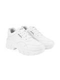Shoeopia Lace-Up Detail White Chunky Sneakers For Women & Girls /Uk6,White,6,B0BV6WBVKC