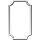 Ekena Millwork PNL16X28AS-02 16W x 28H x 1/2P Ashford Molded Scalloped Wainscot Wall Panel,Factory Primed White