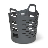 Clorox Flexible Laundry Basket - Plastic Hamper for Clothes, Bedroom, and Storage - Portable Round Bin with Carry Handles, 1 Bus