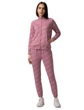 Fyltr Women'S Stand Collar Jacket & Jogger Co-Ord Set - Full Zipper | Contrast Drawstring | Utility Pockets |Rib Hem & Cuff,Peony Pink,Peony Pink,M