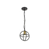 Living District Indoor Modern Home Decorative Bright Ceiling Octavia 1 Light Brass And Dark Brown Pendant