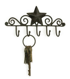 1 X Key Rack Holder Star Wall Organizer Black