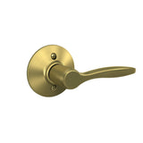 Schlage F170DEL608RH Delfayo Lever with Standard Trim One Sided Non-Turning Dummy Door Handle, Satin Brass