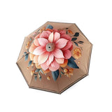 Sleemssy Flower Print Folding Umbrella, Windproof And Waterproof Umbrella For Men And Women, Designer Fancy Umbrella For Rain An