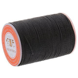 ATORSE 2x0.8mm Round Polyester Waxed Thread Sewing Stitching DIY Craft Black