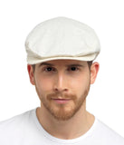 Fqzilon Golf Caps, Flat Brim Style Vintage Golf Hats Cotton Iresh Hats For Men Off White Pack 1