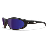 EDGE Dakura | Polarized Safety Glasses | ANSI Rated | AntiSlip | 99.9% UV Protection | Shatter Resistant (Black, Polarized Aqua