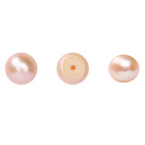 BEADIA Natural Half Drilled Pearl Beads Pink 8-8.5mm 6pcs AAA Freshwater Cultured Loose Gemstone Beads for DIY Stud Earring Jewe