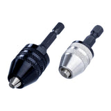 Drill Chuck Adapter Pro Set - 2Pcs Keyless Drill Chuck with Drill Press Adapter for Hand Drill, Drill Bit Adapter for Impact Dri