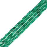 Adabele 67.5 Inch Natural Emerald Green Quartz Healing Gemstone 3mm Small Tiny Faceted Rondelle Spacer Loose Stone Beads (650-70
