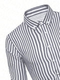 Toplot Shirt For Men || Mens Casual Shirts || Full Sleeve || Regular Fit || Striped (Strip-Shirt-5219-Grey-M),Grey,,B0DQPPRB73