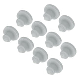 MECCANIXITY 10pcs Silicone Snap in Locking Hole Plugs,3.5mm/0.1 Inch Mounting Diameter Narrow Groove Width 2mm Panel Seal Cover 