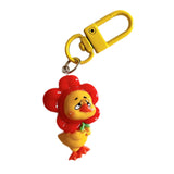 Club Bollywood Duck Resin Keychain Lovely Lightweight Key Chain For Wallet Birthday Wedding Sun Flower
