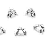 40pcs Winged Angel Large Hole Religious Beads (4.5mm Hole) Antique Silver
