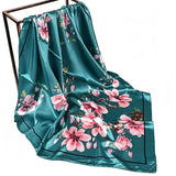 Zibuyu Satin Comfy Silk Feeling Scarf With Stylish Head Neck,Pillow Cover,35 In Square For Girls & Women