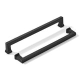khtumeware 2 Pack 10inch(256mm) Hole Center Black Cabinet Pulls Heavy-Duty Solid Matte Black Cabinet Hardware Pulls for Kitchens