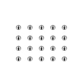 HARFINGTON 40pcs Beads 3mm Stainless Steel 1mm Hole Dia Bead for DIY Crafts, Silver Tone