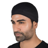 Auto Sonic Men Acrylic Premium DriFit Helmet Skull Cap (Black, Free Size)