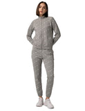 FYLTR Women's Stand Collar Jacket & Jogger Co-ord Set - Full Zipper | Contrast Drawstring | Utility Pockets |Rib Hem & Cuff,Grey-Tastic