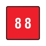 Smead DCC and DCCRN ColorCoded Numeric Labels, SMD67428, Number, 1 1/2W x 1 1/2L, Red, 250 Per Roll