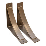 Rustic Red Door Co. Steel Heavy Duty Triangle Support Floating Shelf Bracket - Quality - DIY Rustic Shelving Brackets (Pack of 2