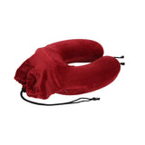 Ez Life Cotton U Shape Memory Foam Travel Pillow With BuiltIn Cover & Spring Lock Red Neck Pillow For Travelling Or Flight,