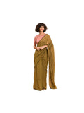 Suta Mul Cotton Woven Plain 5.5M Saree, Green